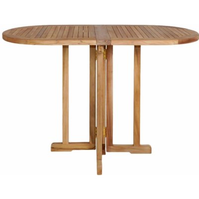 Nordic Living Teakový zahradní rozkládací stůl Elvah 120 x 60 cm – Hledejceny.cz
