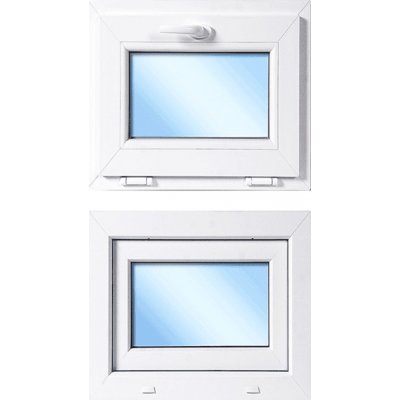 OknaDvereNaMiru.cz Plastové okno sklopné, bílá / bílá, 50x40 cm – Hledejceny.cz