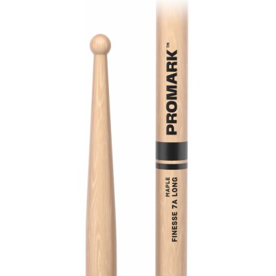 ProMark Finesse 7A Long Maple Drumstick Small Round Wood Tip – Zboží Mobilmania