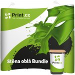 Print.cz Pop Up stěna Impact oblá kompletní balíček s vybavením 307x222 cm – Zbozi.Blesk.cz