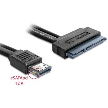 DeLock 84402 kabel eSATAp na SATA 22 pin délka 0,5m, pro 2,5" i 3,5" HDD
