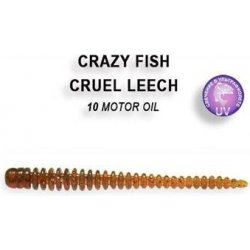 Crazy Fish Cruel Leech 5,5 cm 14 UV Motor oil 8 ks