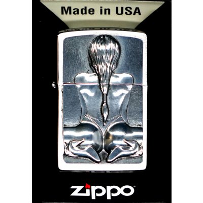 Zippo Kneeling Girl leštěný – Zboží Mobilmania