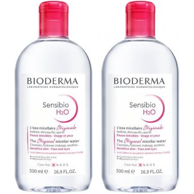 BIODERMA Sensibio H2O 500 ml 1+1 – Hledejceny.cz