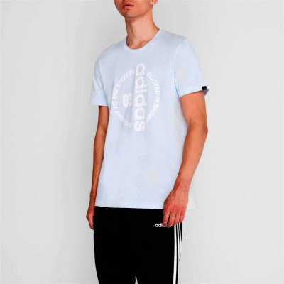 adidas Circle Linear men s t-shirt Ltblue White – Zbozi.Blesk.cz