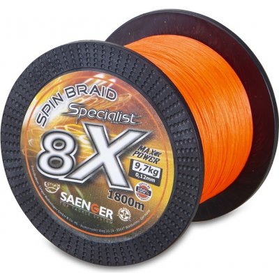Saenger šňůra 8 X Specialist Spin Braid 1800m 0,16mm – Zboží Mobilmania