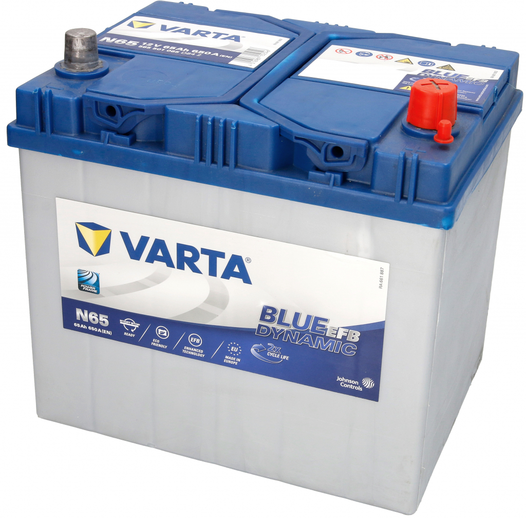 Varta Blue Dynamic EFB 12V 65Ah 650A 565 501 065 od 2 669 Kč - Heureka.cz
