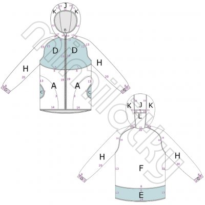 Batolecí střih v el. formátu, Bunda, Basic - 68/74 - 80/86 (A4) domácí tisk – Hledejceny.cz