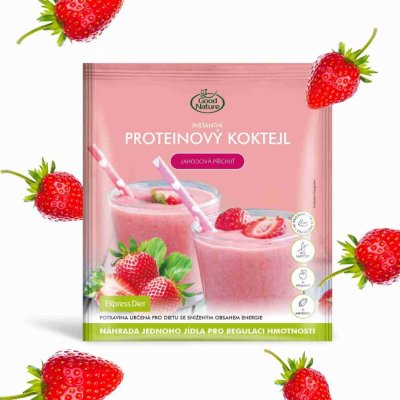 Good Nature Express Diet instantní proteinový koktejl s jahodovou příchutí na hubnutí 59 g – Zboží Dáma