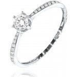 Minet Zlatý zásnubní prsten z bílého zlata s bílým zirkonem JMG0216WSR60 – Sleviste.cz