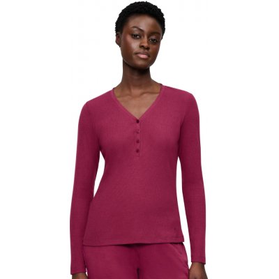 Pyžamová košile TRIUMPH MIX & MATCH LSL TOP SOFT SWEET MARSALA: 36 – Hledejceny.cz