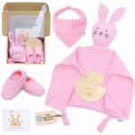 Novaaza Dětská dárková sada Zajíček, bryndáček a bavlněné ponožky, – Zboží Dáma Novaaza Dětská dárková sada Zajíček, bryndáček a bavlněné ponožky, – Zboží Dáma