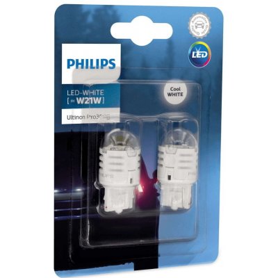 Philips Ultinon Pro3000 LED 11065U30CWB2 W21W W3x16d 12V 1.75W white 2ks – Zboží Mobilmania
