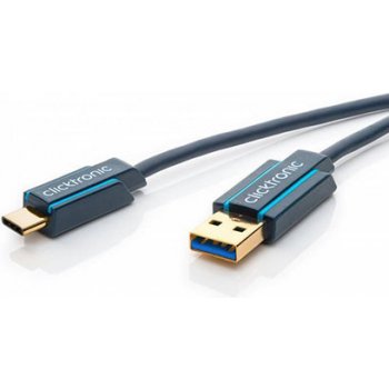 Clicktronic 11.90.1381 USB 3.0 A(M) - USB C(M), 1m