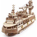 Ugears 3D mechanické puzzle výzkumné plavidlo Research Vessel 575 ks – Zboží Mobilmania