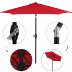 SPRINGOS SUNNY GU0032 Zahradní slunečník 250 cm, červený – Hledejceny.cz