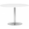 Jídelní stůl AJ Produkty Kulatý jídelní stůl Lily 1100 mm, bílá/chrom