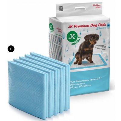 JK ANIMALS Premium Dog Pads Absorpční podložky 60 x 60 cm 10 ks – Zboží Mobilmania