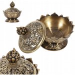 KADIDELNICE LOTOS PRO SYPKÉ KADIDLO, MOSAZNÁ BARVA – Sleviste.cz