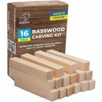 BeaverCraft polotovary Wood Carving Blocks Set 16pcs of Basswood lípa – Sleviste.cz