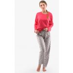 Gina dlouhé s potiskem 19137P třešňová sv. šedá – Zboží Dáma