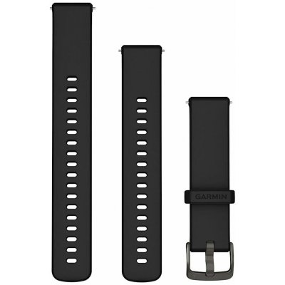 Garmin Silikonový řemínek 18mm (pro Venu 2S, Vívoactive 4S, Vívomove 3S), černý, Quick Release, + prodloužená část, 010-13406-02 – Sleviste.cz