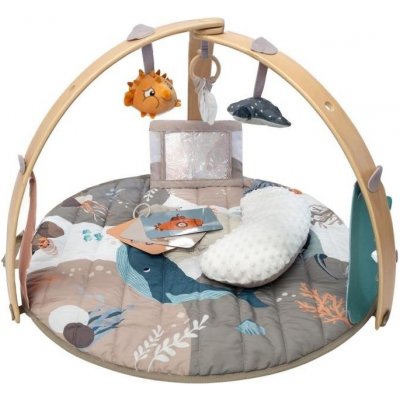 Bo Jungle Hrací deka s dřevěnou hrazdičkou Ocean Bliss – Sleviste.cz
