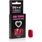 Diva & Nice Cosmetics Nalepovací umělé nehty TIPS 20 vínová 02 – Zboží Mobilmania