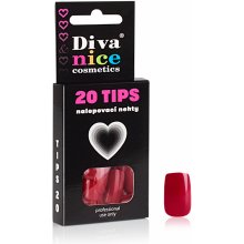 Diva & Nice Cosmetics Nalepovací umělé nehty TIPS 20 vínová 02