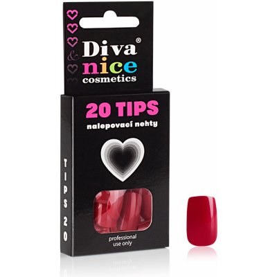 Diva & Nice Cosmetics Nalepovací umělé nehty TIPS 20 vínová 02 – Zboží Mobilmania