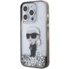 Pouzdro a kryt na mobilní telefon Apple Karl lagerfeld hard iPhone 15 PRO MAX 6.7" Transparentní Liquid Glitter Iconik