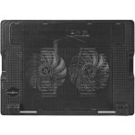 Chladicí podložka Nedis NBCR200BK Chladicí podložka, pod notebook, do 18", ventilátor 140mm, 2x USB, plast/ kov, černá NBCR200BK NEDIS stojan na notebook/ univerzální/ pro notebooky do 18"/ 2x ventilá – Zbozi.Blesk.cz