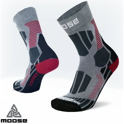 Moose LOPPET merino běžkařské ponožky šedá – Zboží Mobilmania