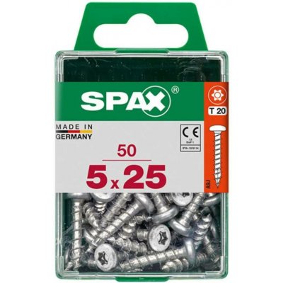 Spax Uni vrut půlkul.hlava T-Star plus T20 4CUT pln.závit Wirox 5 x 25 mm 50 ks – Hledejceny.cz
