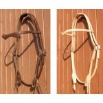 MONTANA Westernová uzdečka čelenka do V hnědá – Zboží Mobilmania