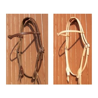 MONTANA Westernová uzdečka čelenka do V hnědá – Zboží Mobilmania