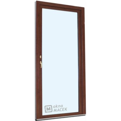 Kömmerling balkonové dveře 70 AD OS levé ořech/ořech 90 x 240 cm oboustranná klika + FAB + hliníkový práh – Hledejceny.cz