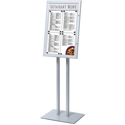 Jansen Display Volně stojící MENU vitrína 4 x A4 s LED osvětlením – Zboží Živě
