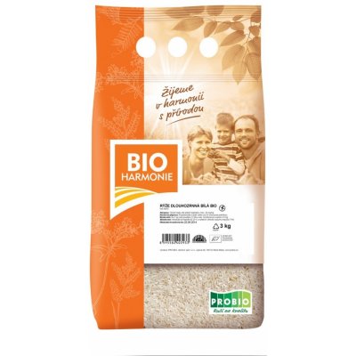 ProBio Bioharmonie Rýže dlouhozrnná bílá Bio 3 kg – Zboží Dáma