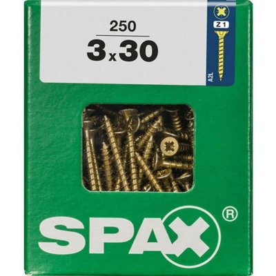Spax Yellox Univerzální vrut, ø 3 × 30 mm, PZ1, zápustná hlava, 250 ks 4081020300307 – Hledejceny.cz