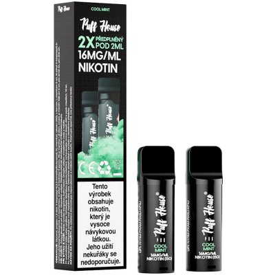 Puff House Pro Pod Cool Mint 16 mg 600 potáhnutí 2 ks – Zboží Dáma