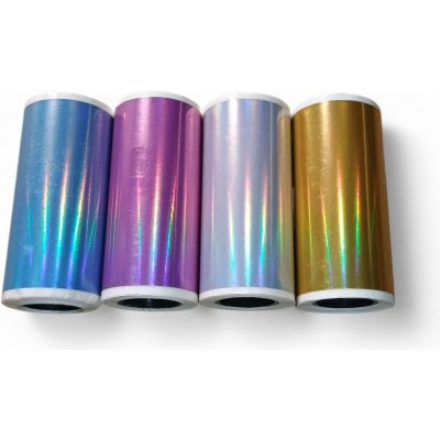 TP5725STHOLO Samolepící metalický termo papír pro minitiskárny, šířka 57mm, průměr 25mm, 4 barvy, 4 roličky – Zboží Živě