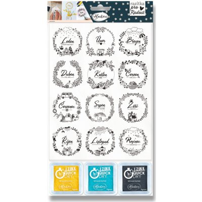 Aladine Diářová razítka - měsíce 12 ks – Zboží Dáma