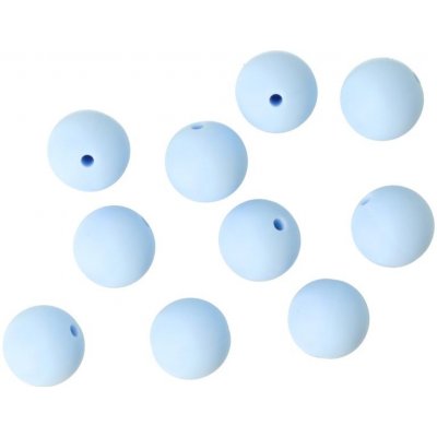 Natana silikonové korálky jemná fialově modrá 15 mm 10 kusů – Zboží Dáma