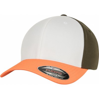 Flexfit 6 panelová vlněná česaná Flexfit 6277T/6277TT neon orange-white-olive – Zboží Mobilmania