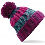 Beechfield Corkscrew beanie s bambulí růžová-modrá – Hledejceny.cz