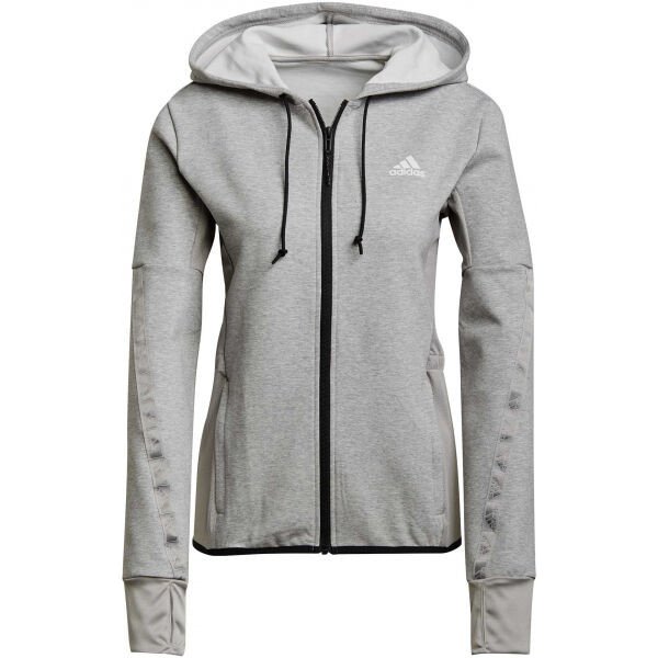 adidas HOODED TRACK TOP Šedá Bílá Černá dámská mikina od 1 279 Kč -  Heureka.cz