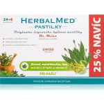 HerbalMed pastilky Jitrocel Mateřídouška Lípa Vitamín C 24+6 pastilek – Hledejceny.cz