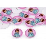 Knoflík dětský princezna růžový – Hledejceny.cz