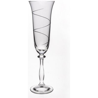 Bohemia Crystal broušené skleničky na sekt Angela Spirála 2 x 190 ml